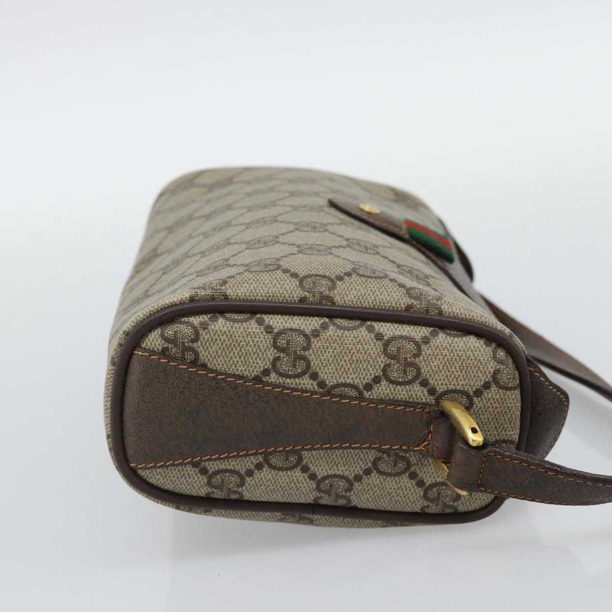 GUCCI GG Supreme Shoulder Bag PVC Leather Beige Gold Tone 89 02 018 Auth ep15372