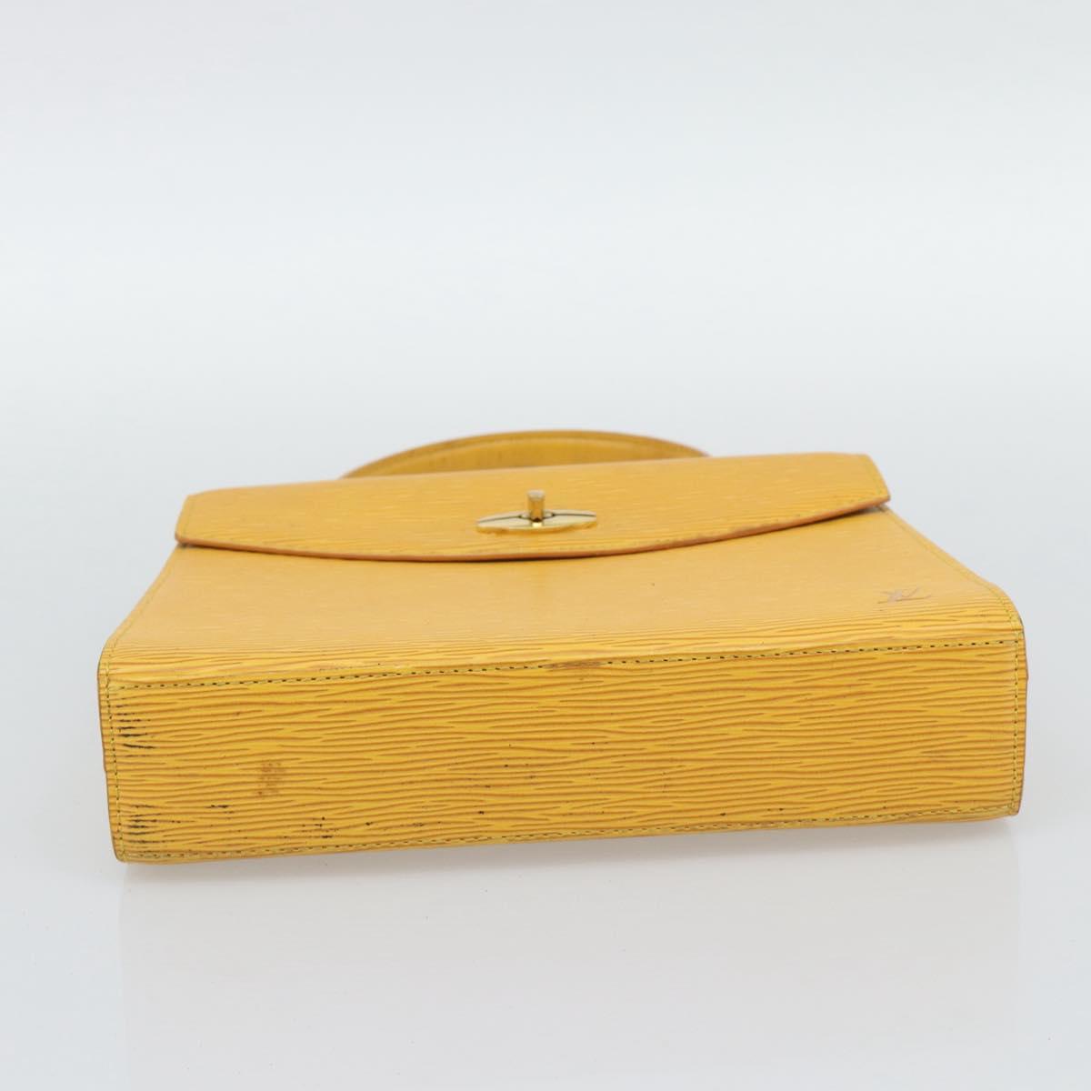 LOUIS VUITTON Epi Malesherbes Hand Bag Tassili Yellow M52379 LV Auth ep15379