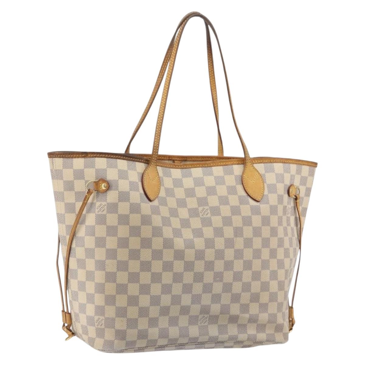 LOUIS VUITTON Damier Azur Neverfull MM Tote Bag N41605 LV Auth ep15383