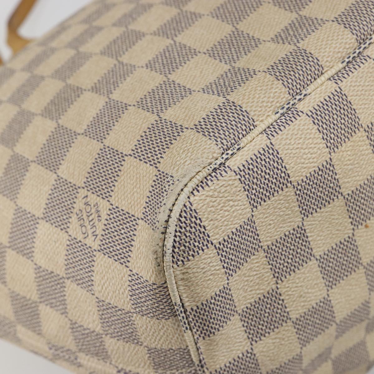 LOUIS VUITTON Damier Azur Neverfull MM Tote Bag N41605 LV Auth ep15383