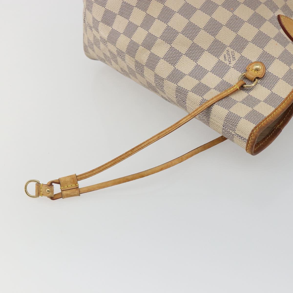 LOUIS VUITTON Damier Azur Neverfull MM Tote Bag N41605 LV Auth ep15383