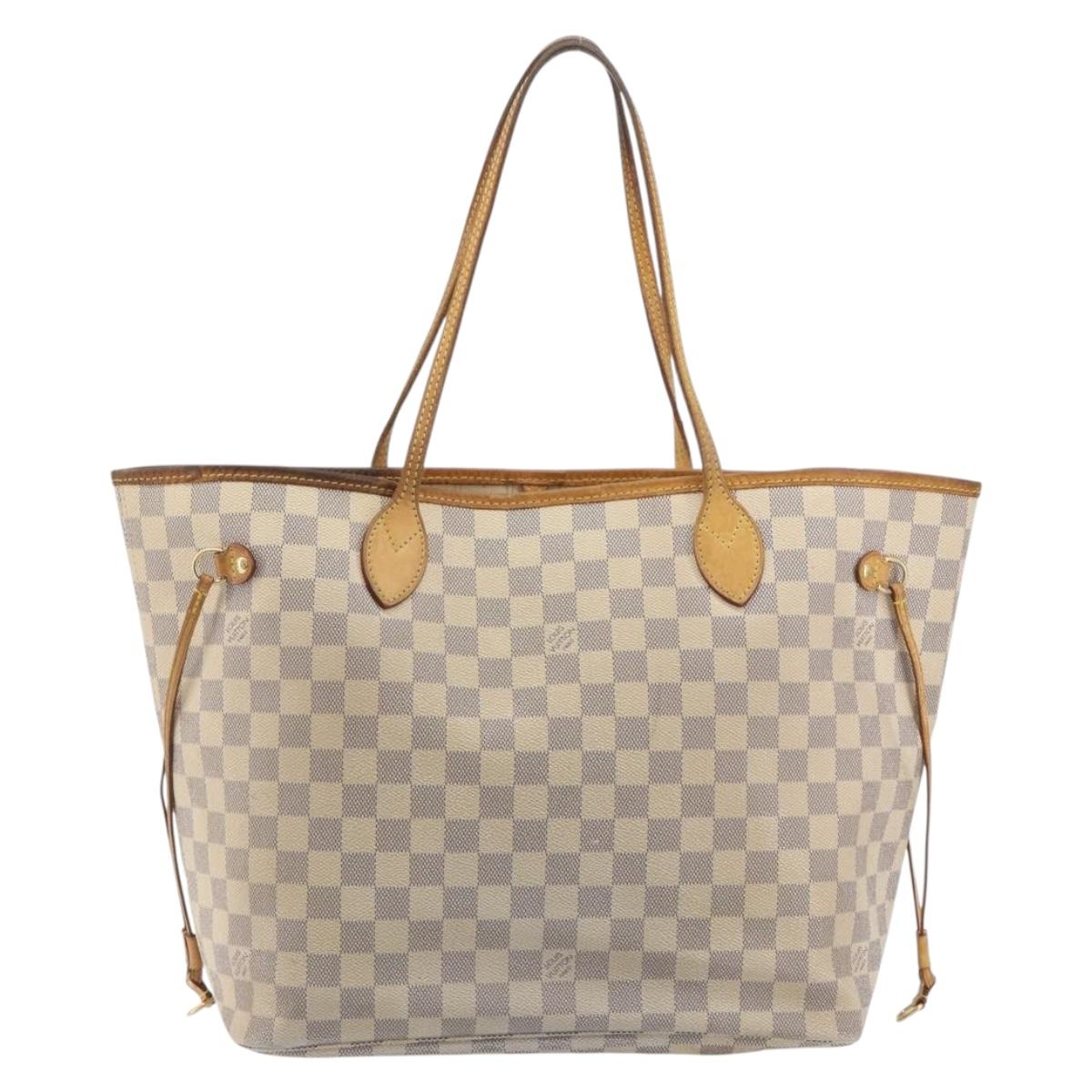 LOUIS VUITTON Damier Azur Neverfull MM Tote Bag N41605 LV Auth ep15383