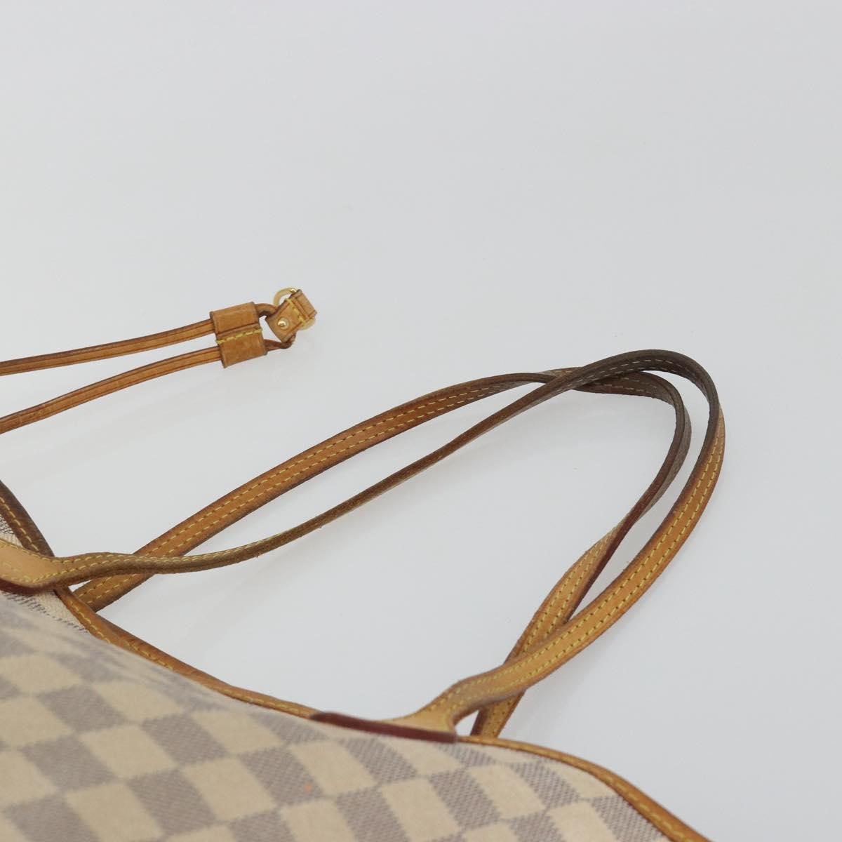 LOUIS VUITTON Damier Azur Neverfull MM Tote Bag N41605 LV Auth ep15383