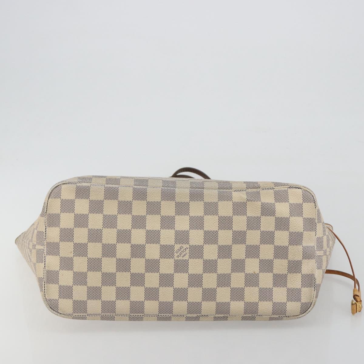 LOUIS VUITTON Damier Azur Neverfull MM Tote Bag N41605 LV Auth ep15383