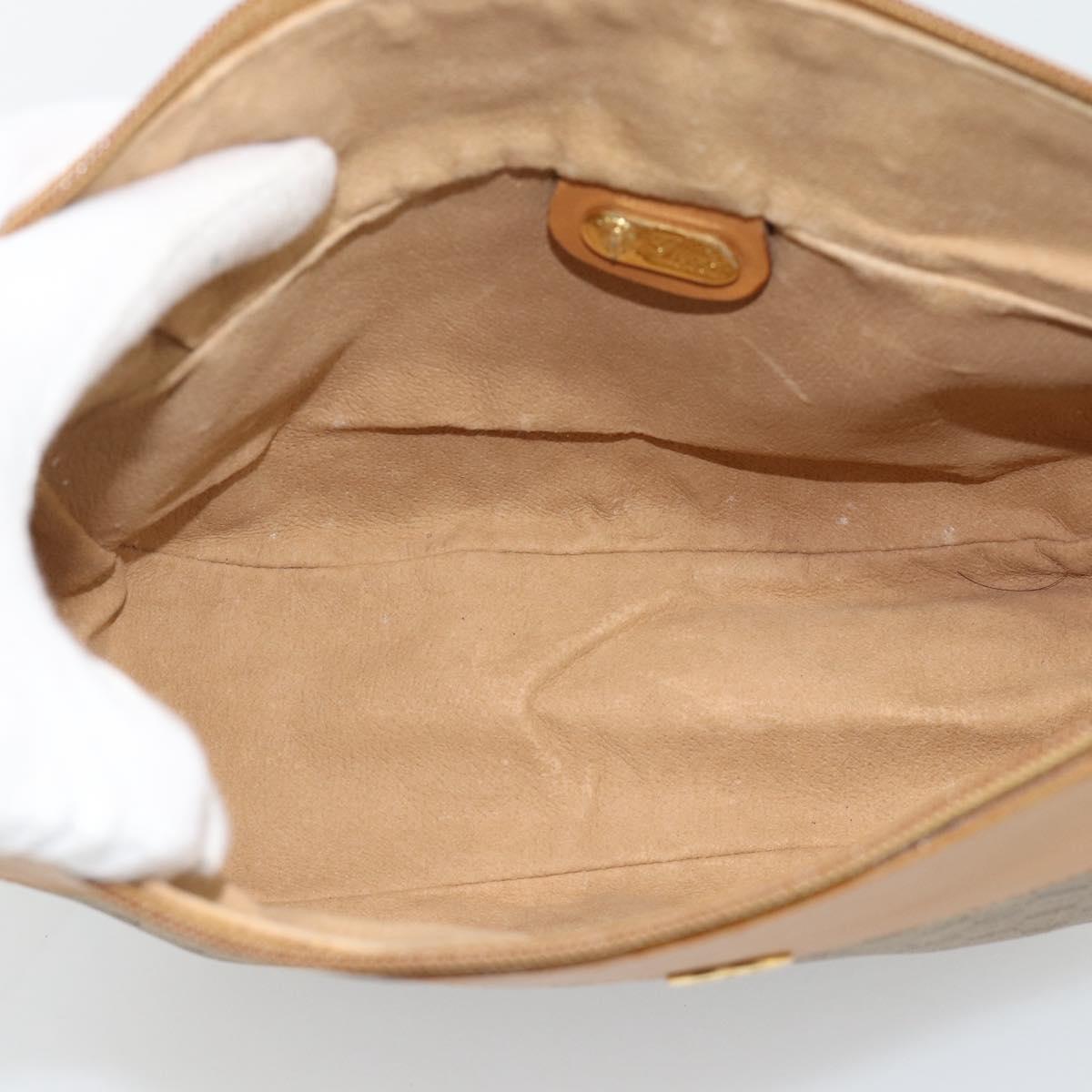 GUCCI Micro GG Shoulder Bag PVC Leather Beige Gold Tone 01 37 4001 Auth ep15391