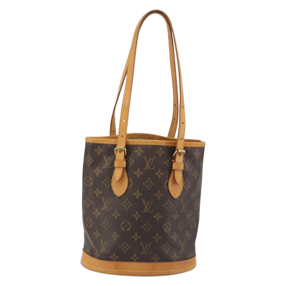 LOUIS VUITTON Monogram Bucket PM Shoulder Bag M42238 LV Auth ep15392