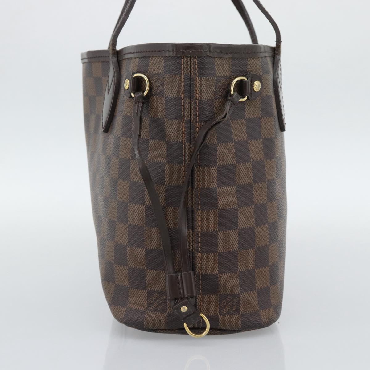 LOUIS VUITTON Damier Ebene Neverfull PM Tote Bag N51109 LV Auth ep15394
