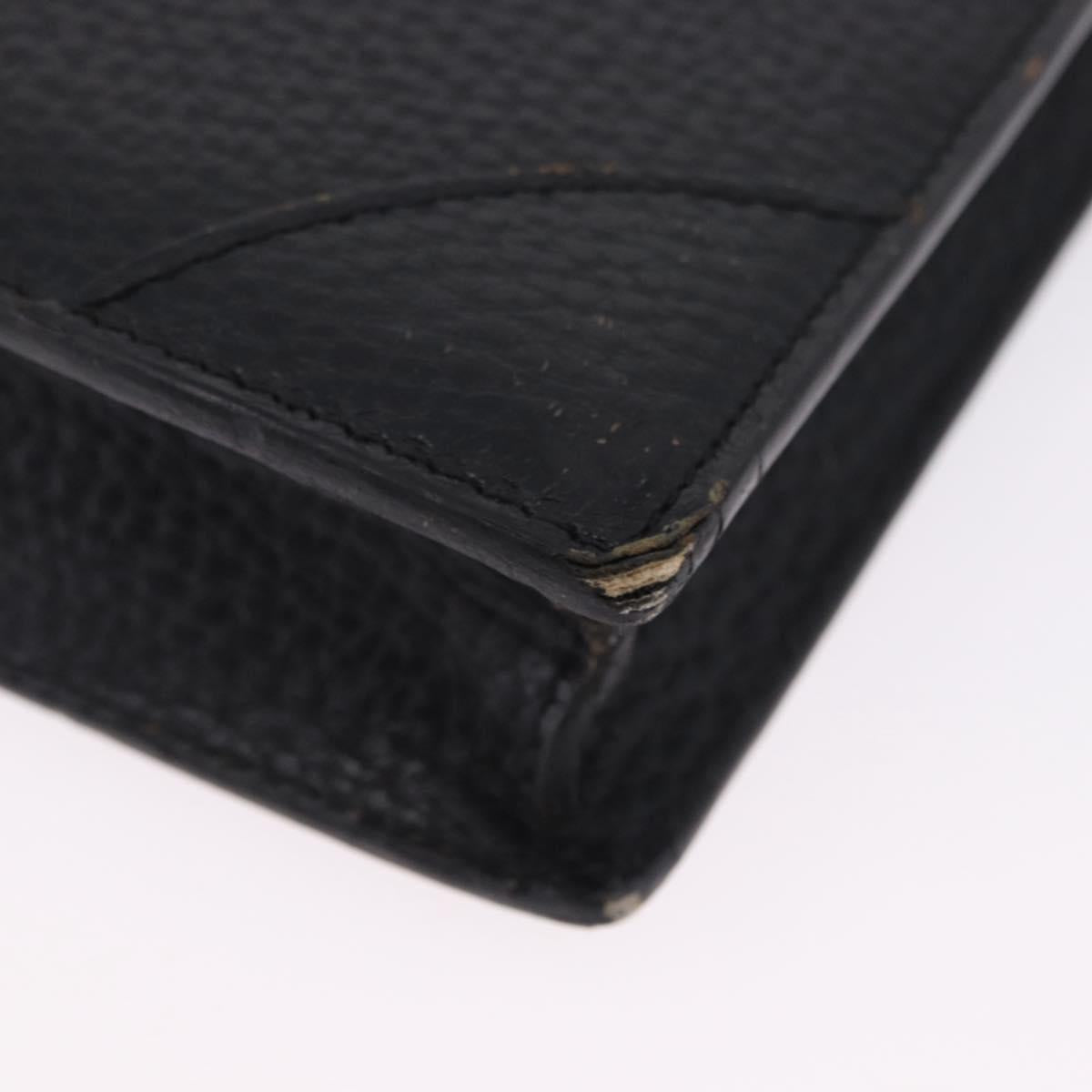 LOEWE Business Bag Leather Black Gold Tone Auth ep15399