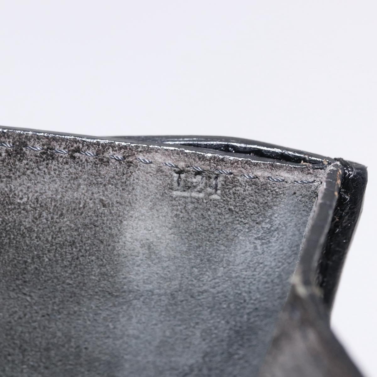 LOEWE Business Bag Leather Black Gold Tone Auth ep15399