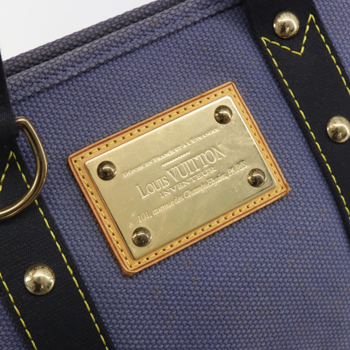 LOUIS VUITTON Antigua Cabas PM Tote Bag Blue M40090 LV Auth ep15401
