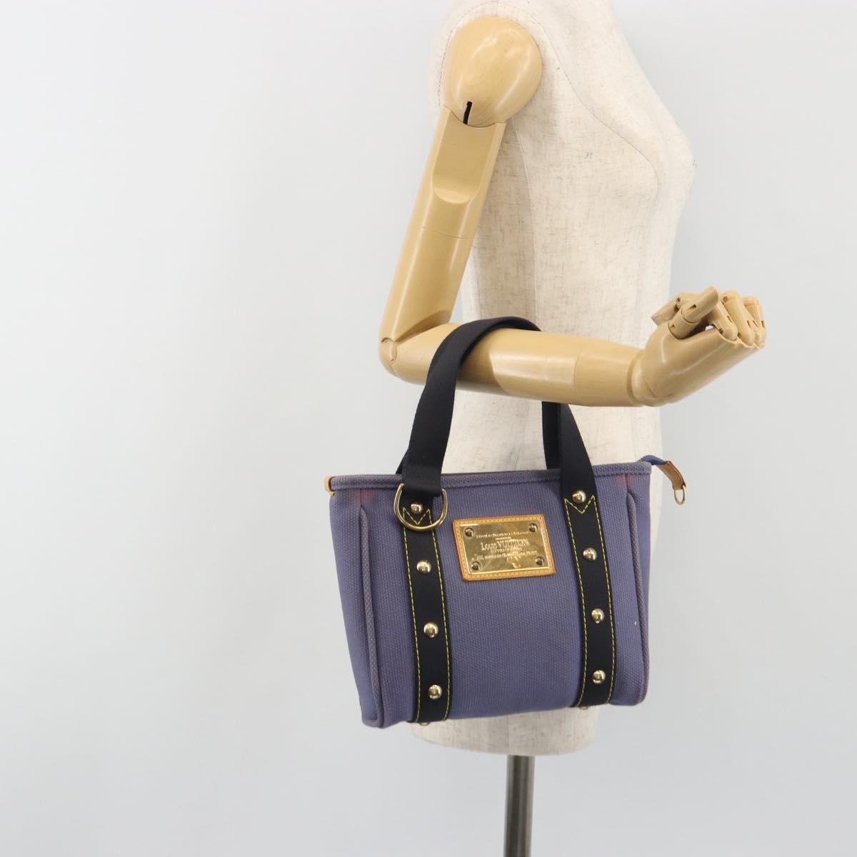LOUIS VUITTON Antigua Cabas PM Tote Bag Blue M40090 LV Auth ep15401