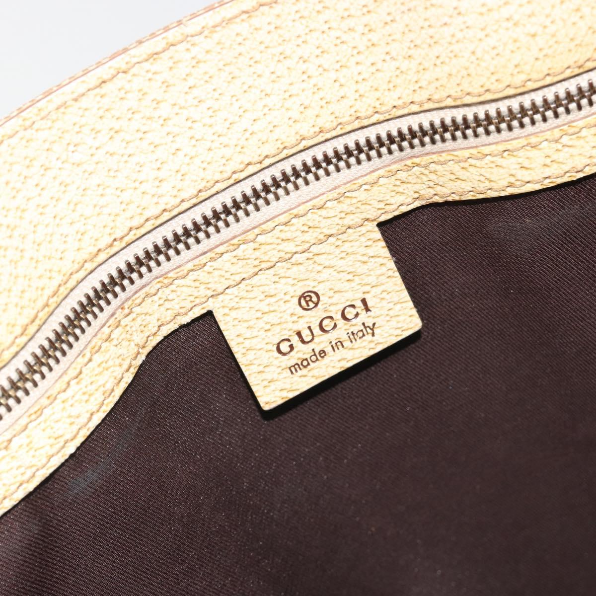 GUCCI GG Canvas Hand Bag Beige Bronze 124260 Auth ep15404