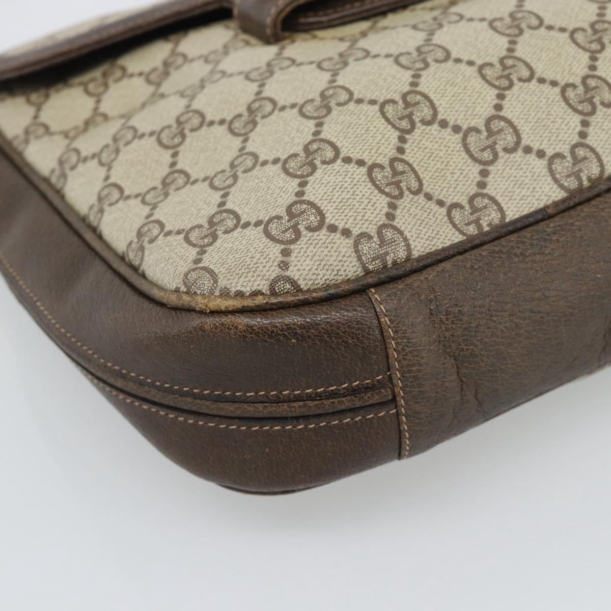 GUCCI GG Supreme Shoulder Bag PVC Leather Beige Gold 99 001 3225 Auth ep15412