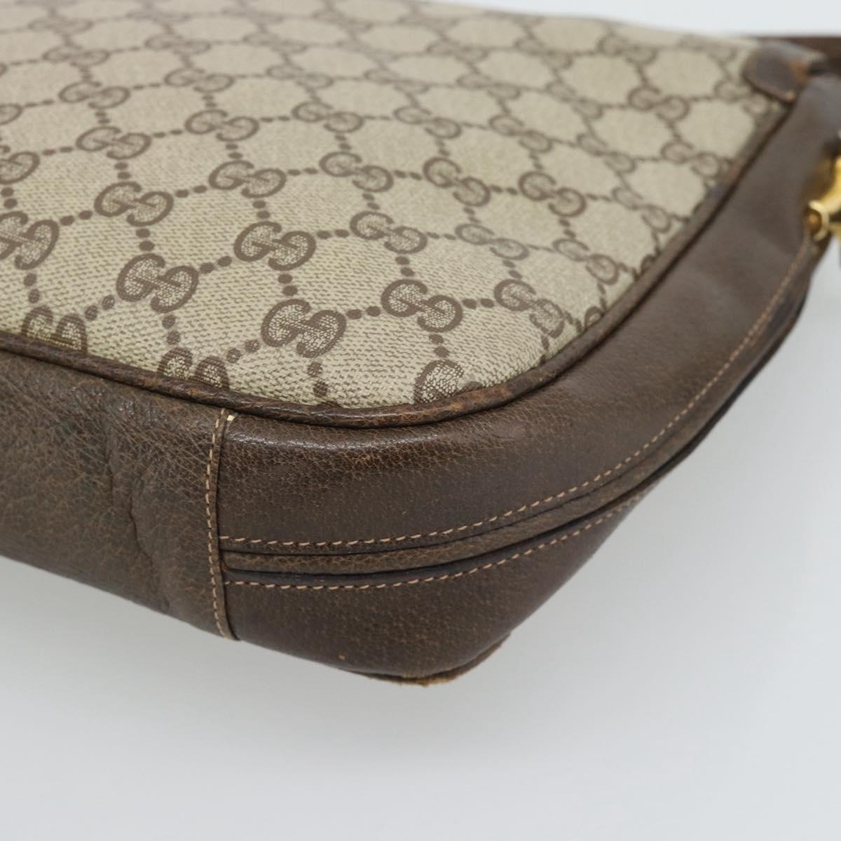 GUCCI GG Supreme Shoulder Bag PVC Leather Beige Gold 99 001 3225 Auth ep15412