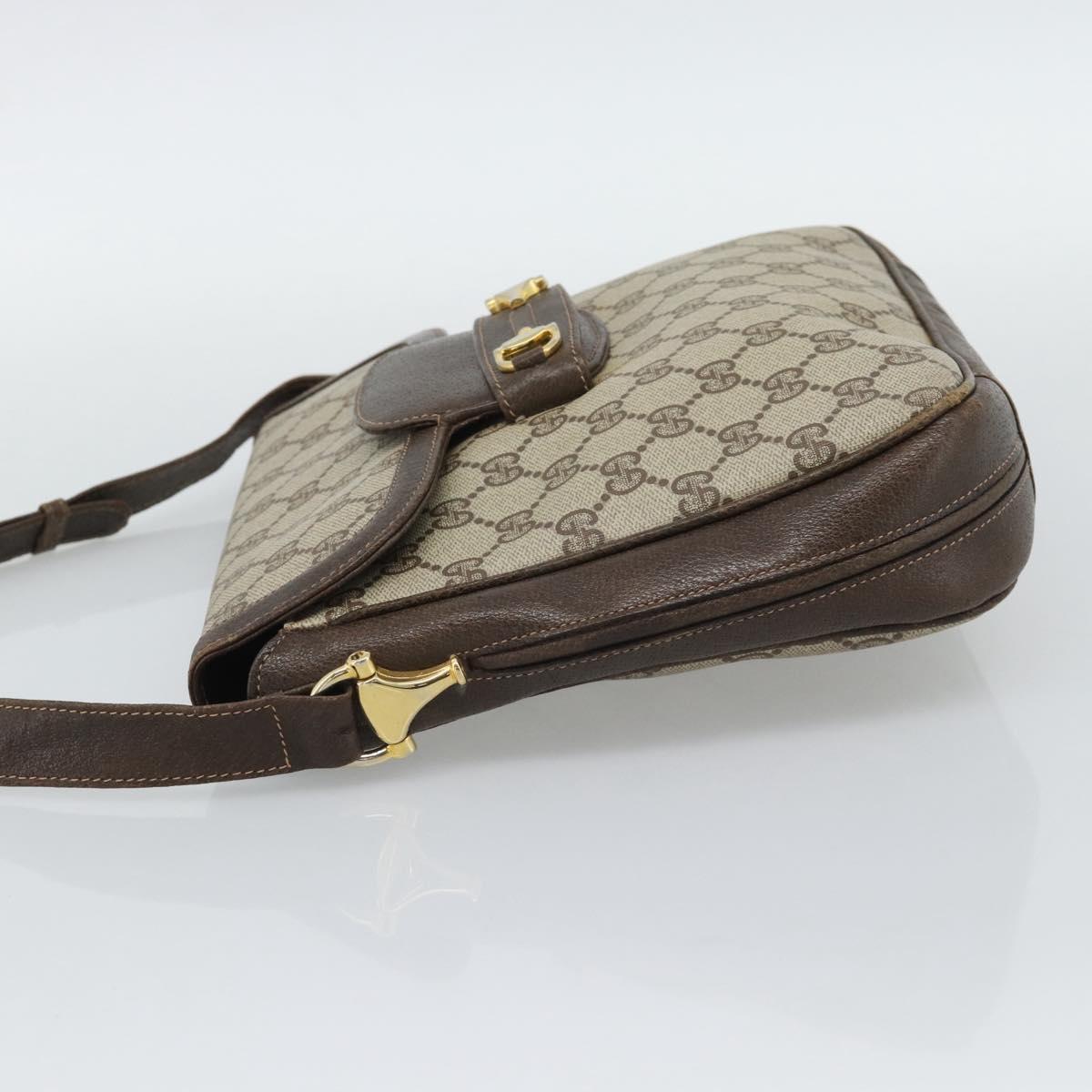 GUCCI GG Supreme Shoulder Bag PVC Leather Beige Gold 99 001 3225 Auth ep15412