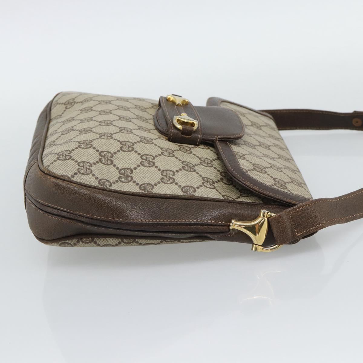 GUCCI GG Supreme Shoulder Bag PVC Leather Beige Gold 99 001 3225 Auth ep15412