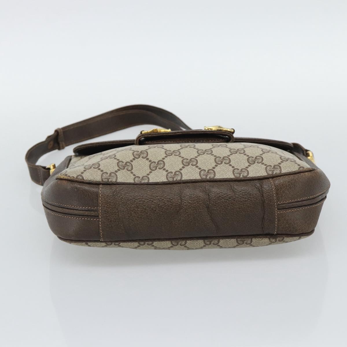GUCCI GG Supreme Shoulder Bag PVC Leather Beige Gold 99 001 3225 Auth ep15412