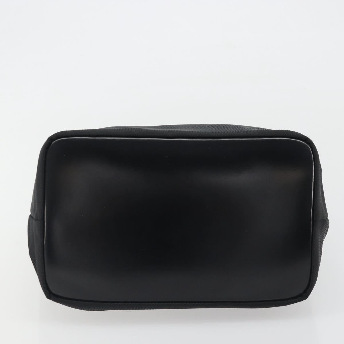 GUCCI Bamboo Hand Bag Nylon Black Silver Auth ep15413