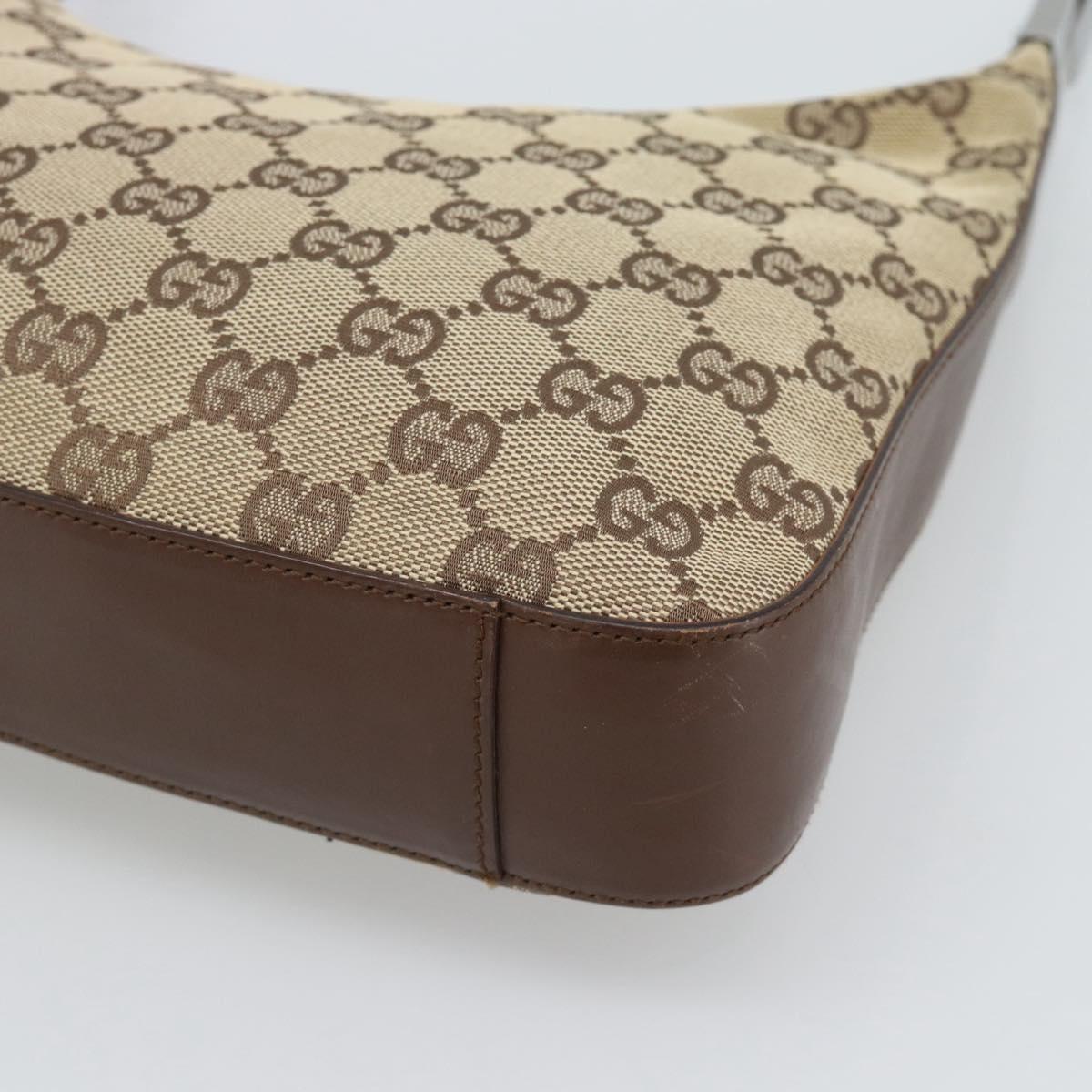 GUCCI GG Canvas Shoulder Bag Beige Silver 001 3812 Auth ep15414A