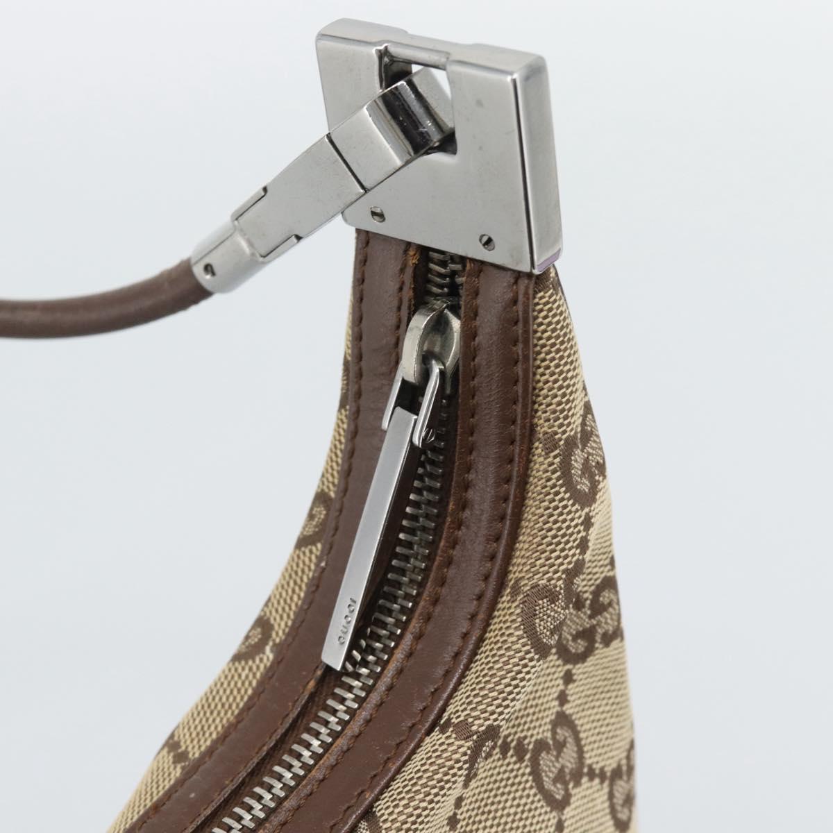 GUCCI GG Canvas Shoulder Bag Beige Silver 001 3812 Auth ep15414A
