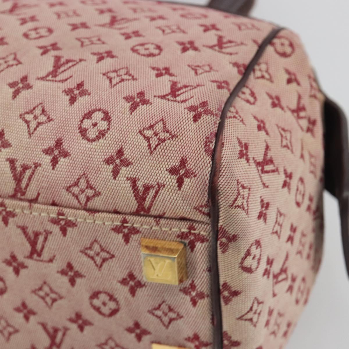 LOUIS VUITTON Monogram Mini Josephine PM Hand Bag Red M92216 LV Auth ep15415