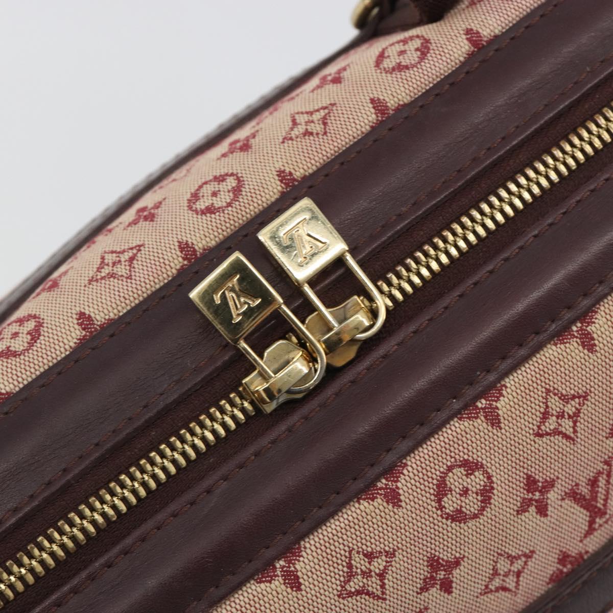 LOUIS VUITTON Monogram Mini Josephine PM Hand Bag Red M92216 LV Auth ep15415