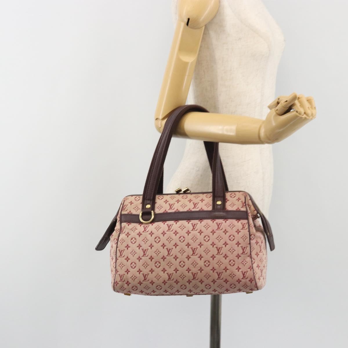 LOUIS VUITTON Monogram Mini Josephine PM Hand Bag Red M92216 LV Auth ep15415