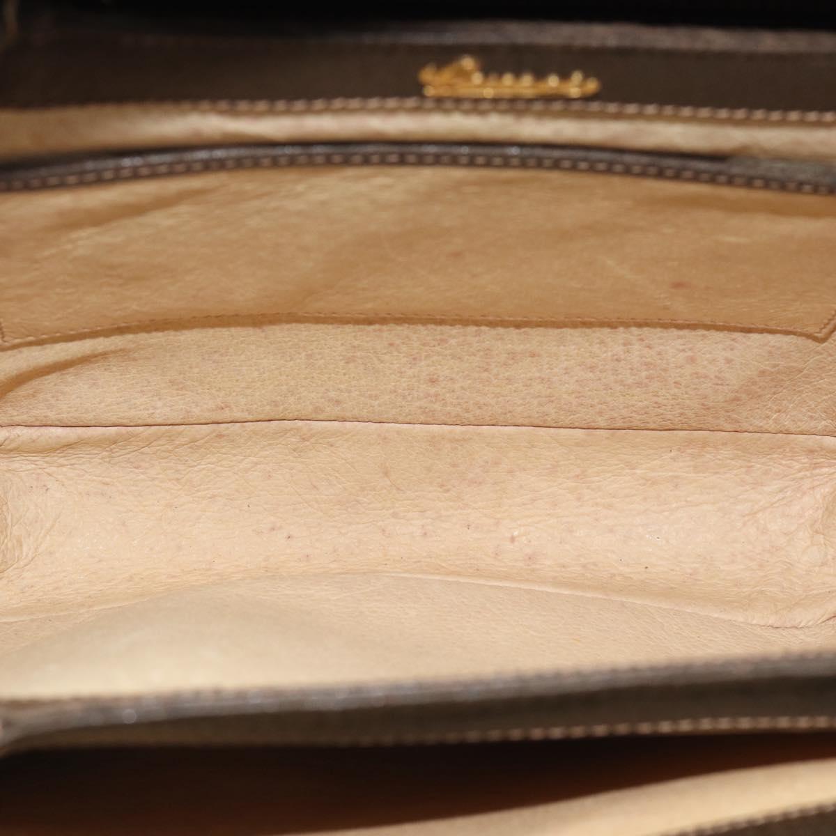 GUCCI GG Supreme Hand Bag PVC Leather Beige Gold Tone 001 085 1368 Auth ep15420