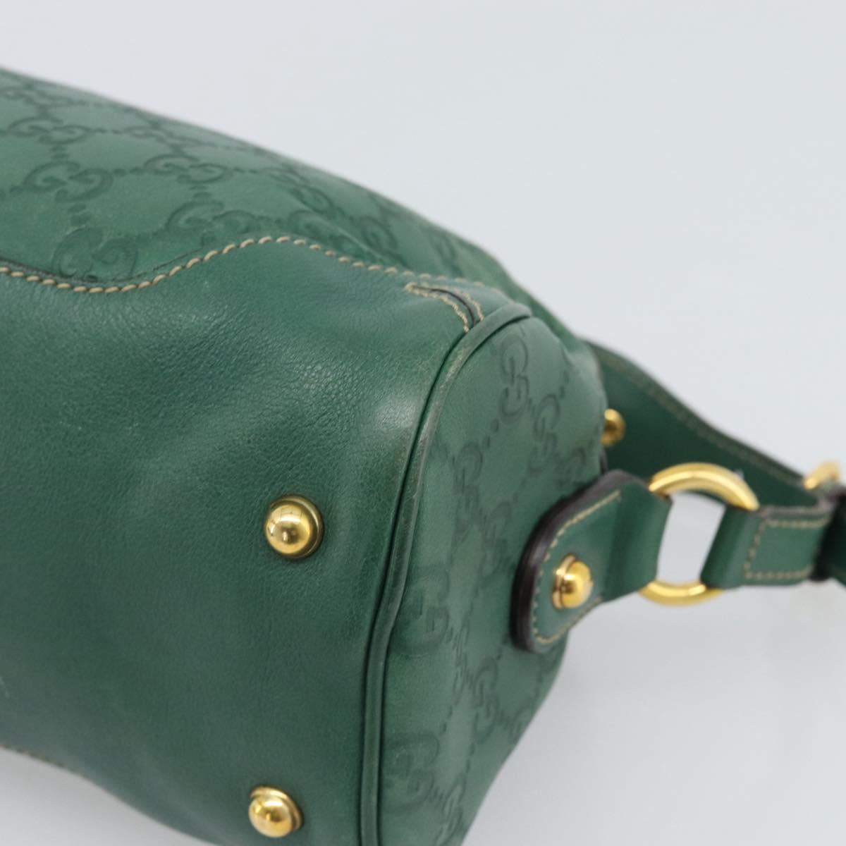 GUCCI GuccissimaGG Shoulder Bag Leather Green Gold Tone 159407 Auth ep15422V