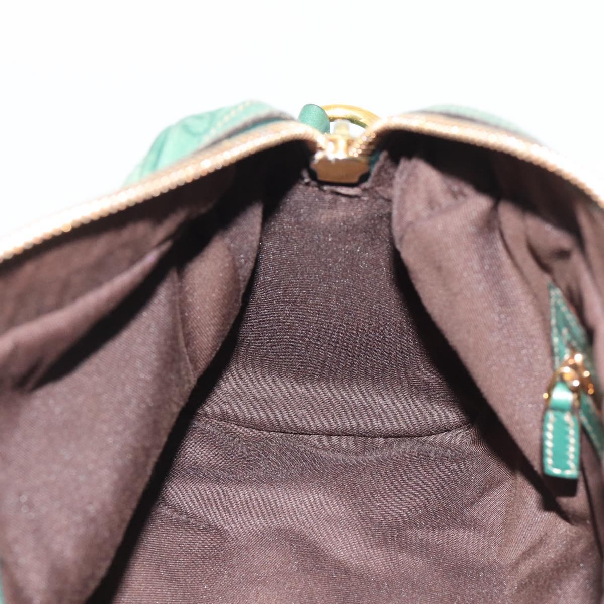 GUCCI GuccissimaGG Shoulder Bag Leather Green Gold Tone 159407 Auth ep15422V