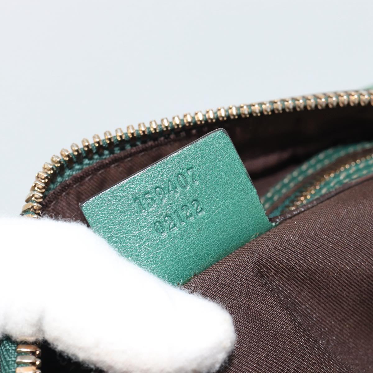 GUCCI GuccissimaGG Shoulder Bag Leather Green Gold Tone 159407 Auth ep15422V