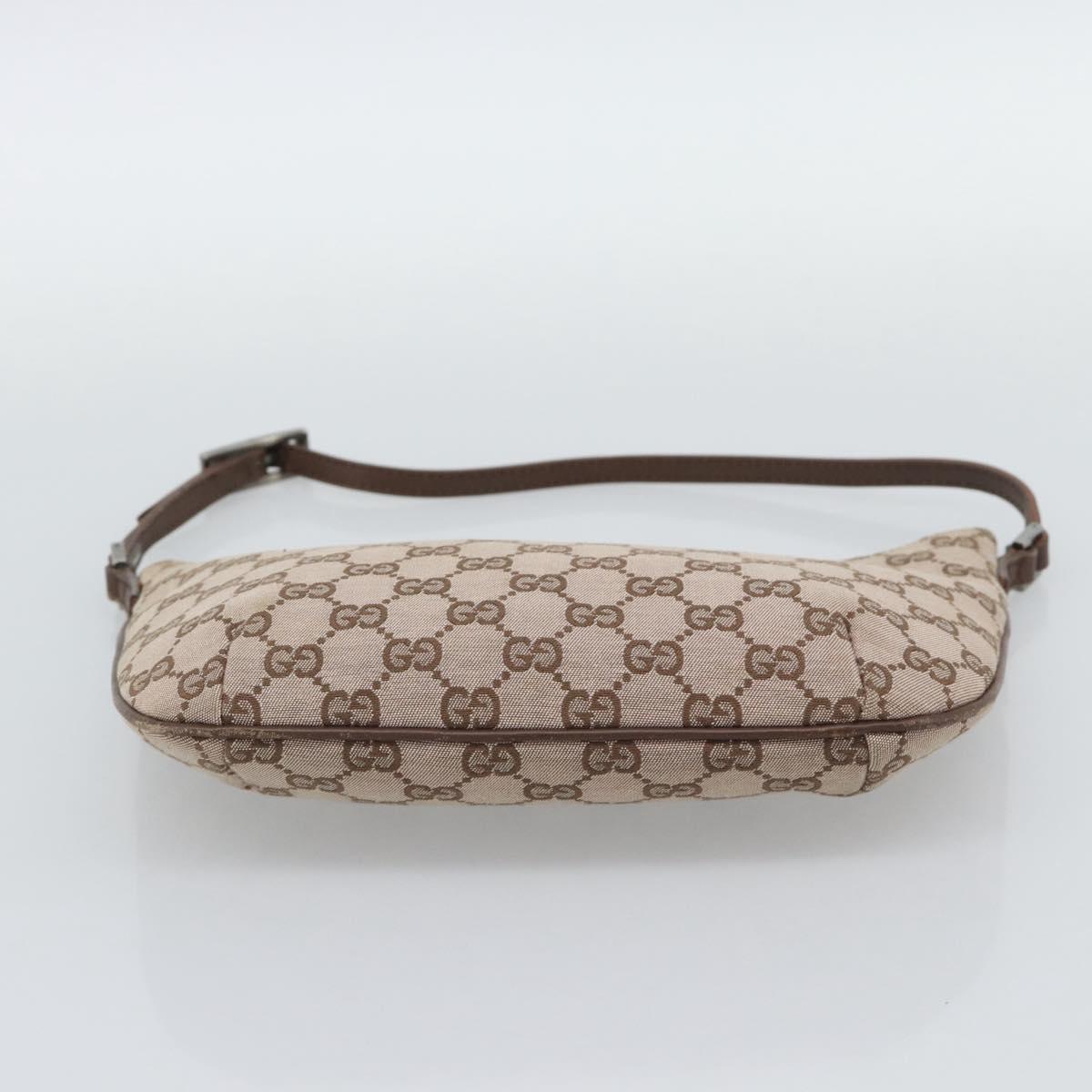 GUCCI GG Canvas Shoulder Bag Beige Silver 005 0813 Auth ep15427