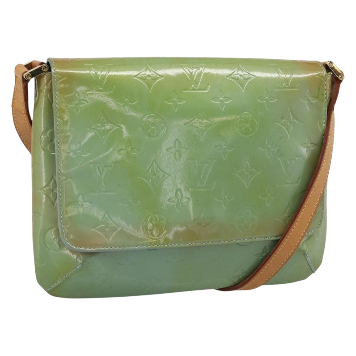 LOUIS VUITTON Monogram Vernis Thompson Street Baby Blue M91009 LV Auth ep15428