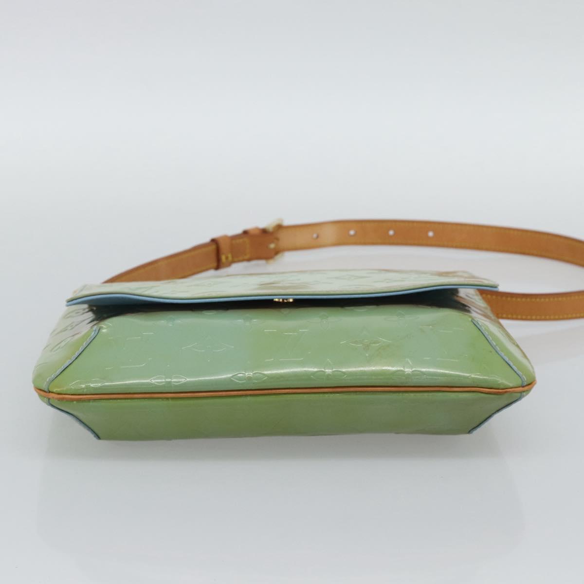 LOUIS VUITTON Monogram Vernis Thompson Street Baby Blue M91009 LV Auth ep15428