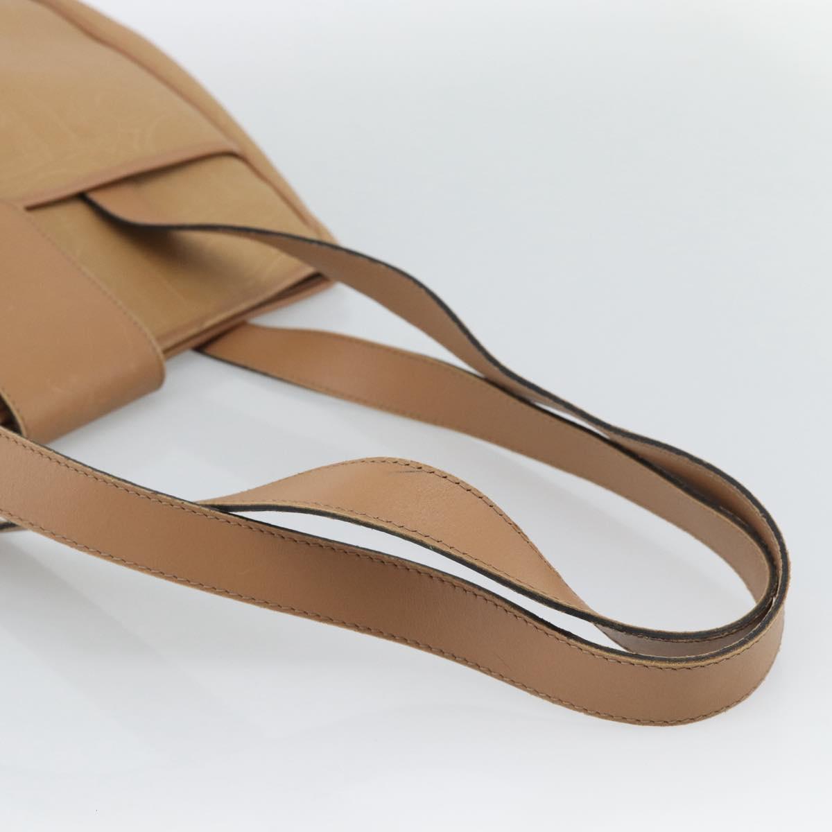 Christian Dior Trotter Tote Bag PVC Leather Beige Gold Tone Auth ep15436