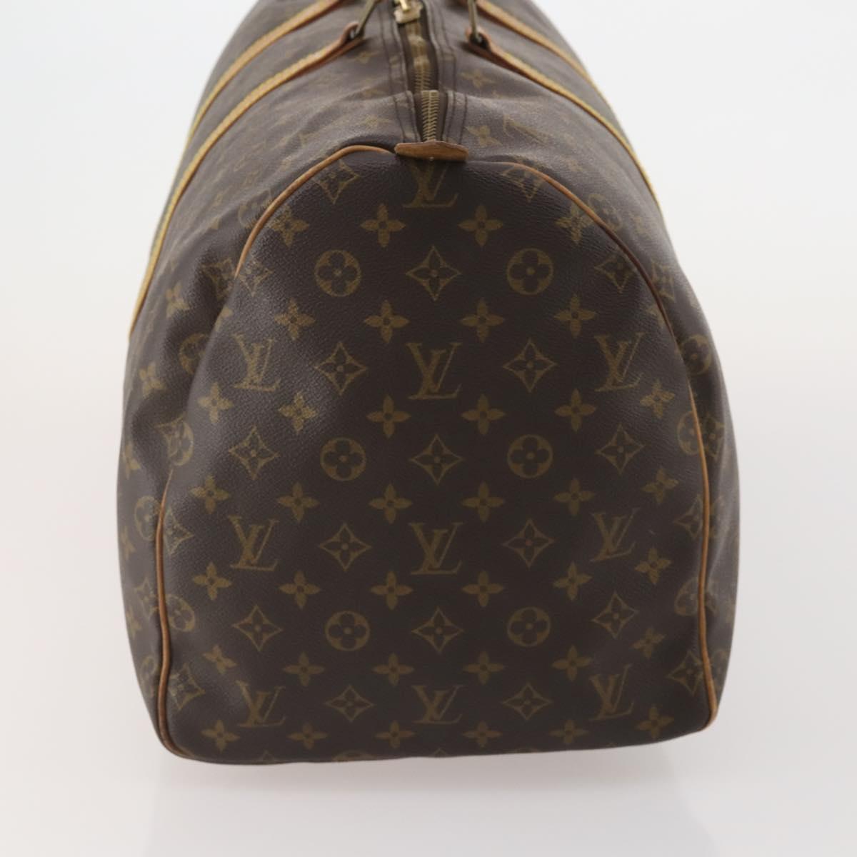 LOUIS VUITTON Monogram Keepall 55 Boston Bag M41424 LV Auth ep15437