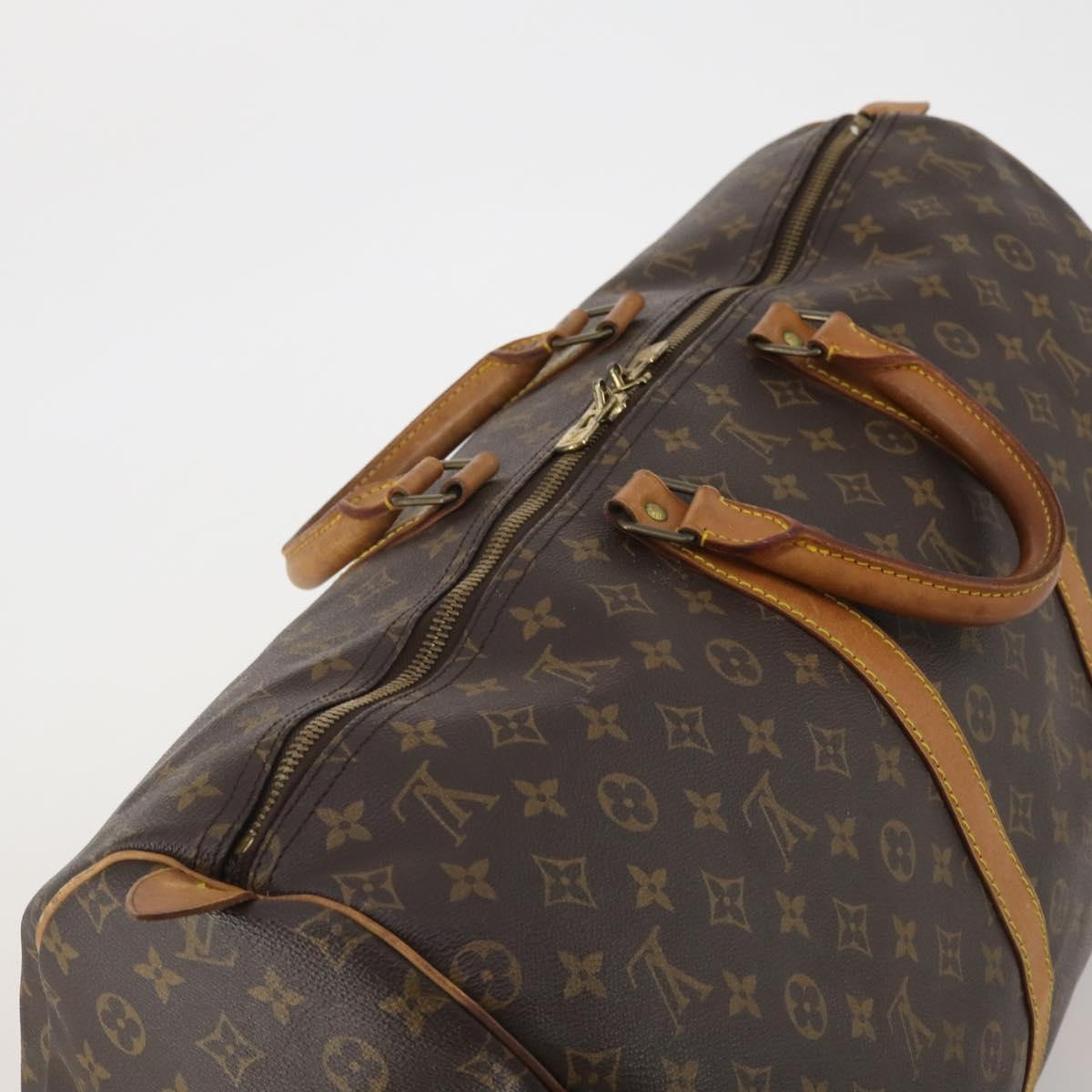 LOUIS VUITTON Monogram Keepall 55 Boston Bag M41424 LV Auth ep15437