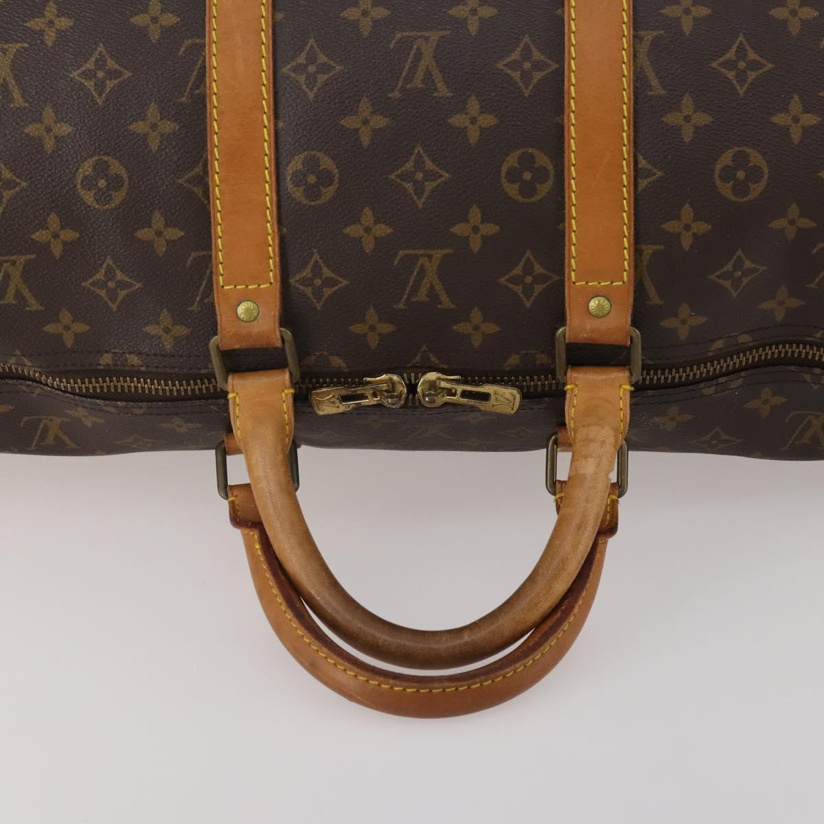 LOUIS VUITTON Monogram Keepall 55 Boston Bag M41424 LV Auth ep15437