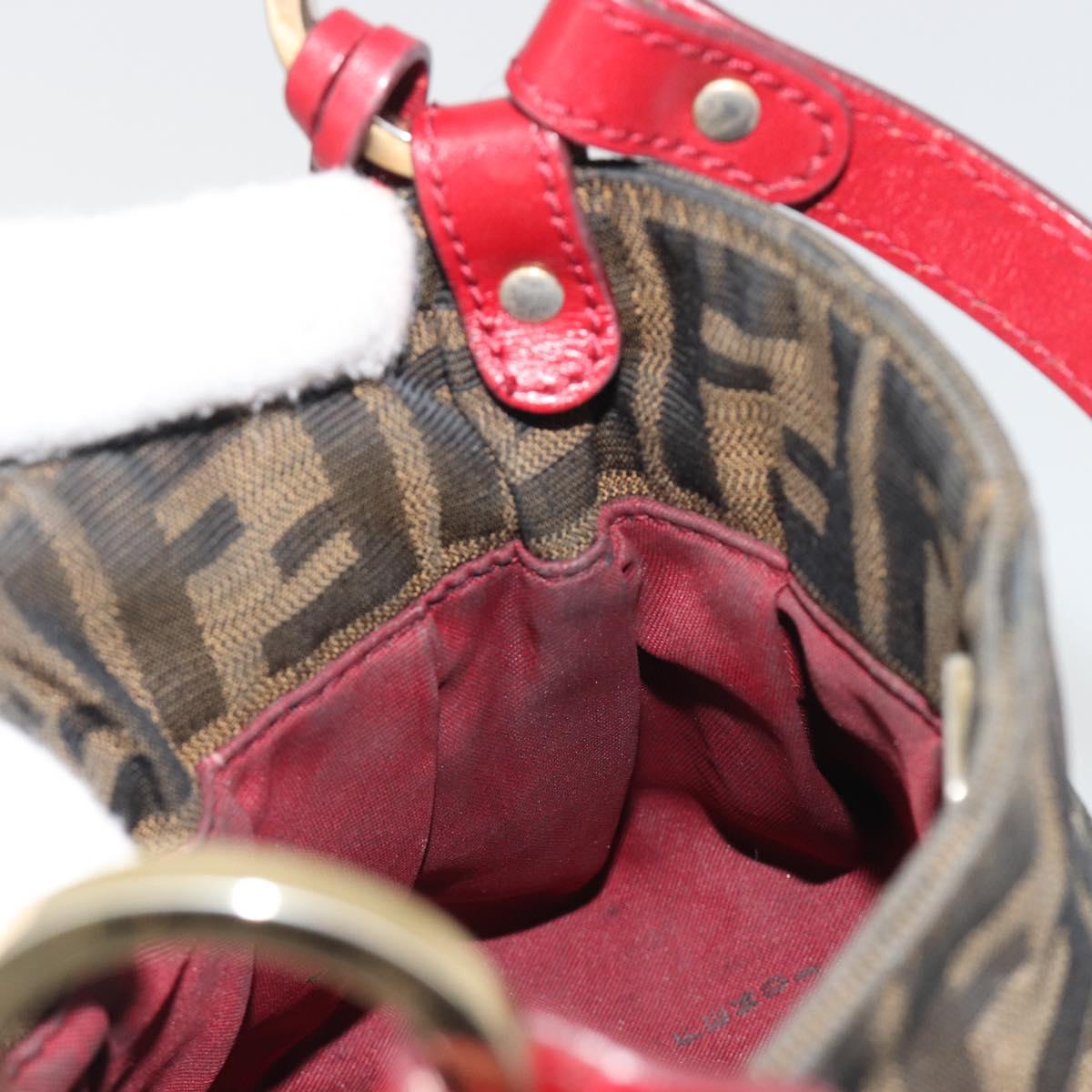 FENDI Zucca Canvas Hand Bag Brown Gold Tone 8BK044 Auth ep15443