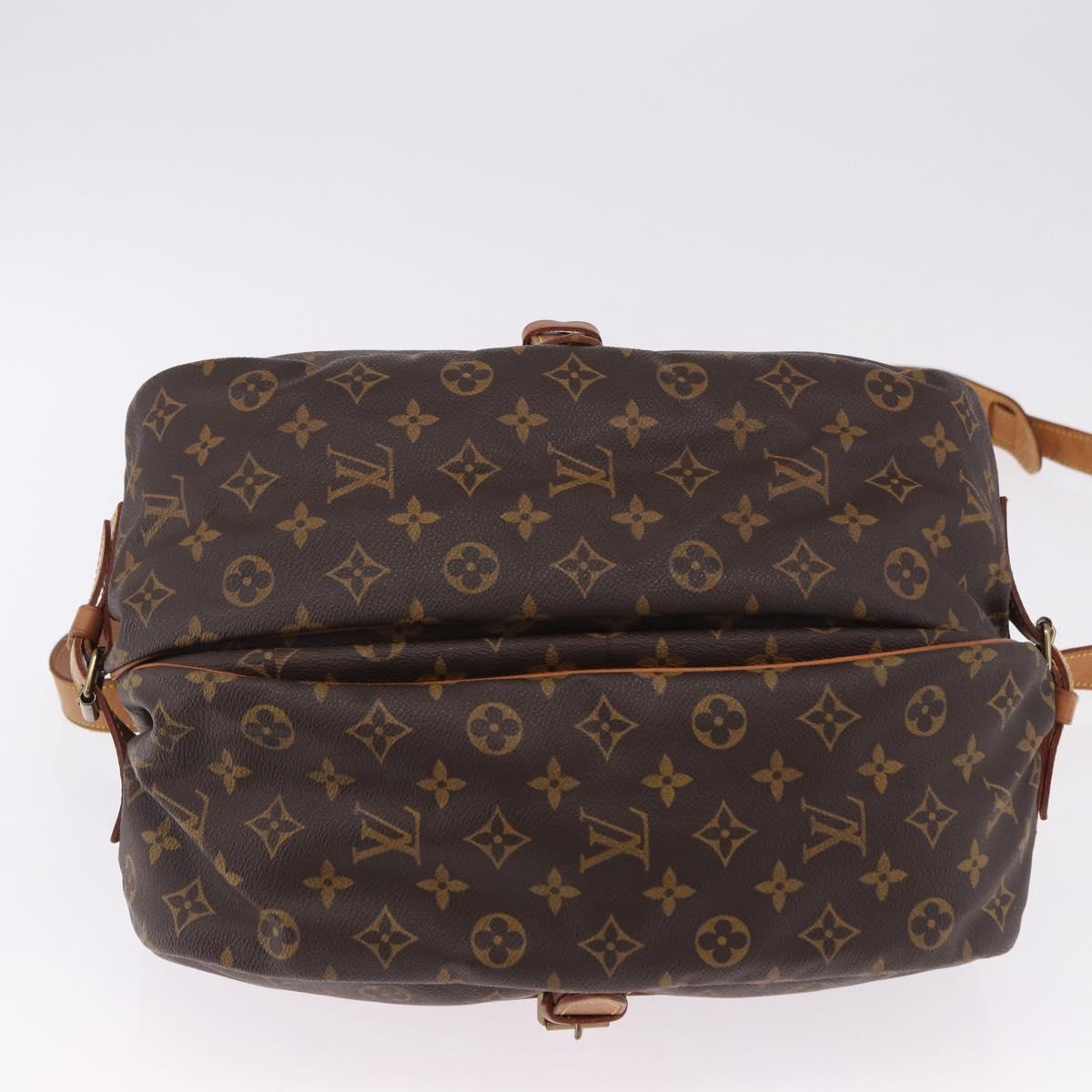 LOUIS VUITTON Monogram Saumur 35 Shoulder Bag M42254 LV Auth ep15455