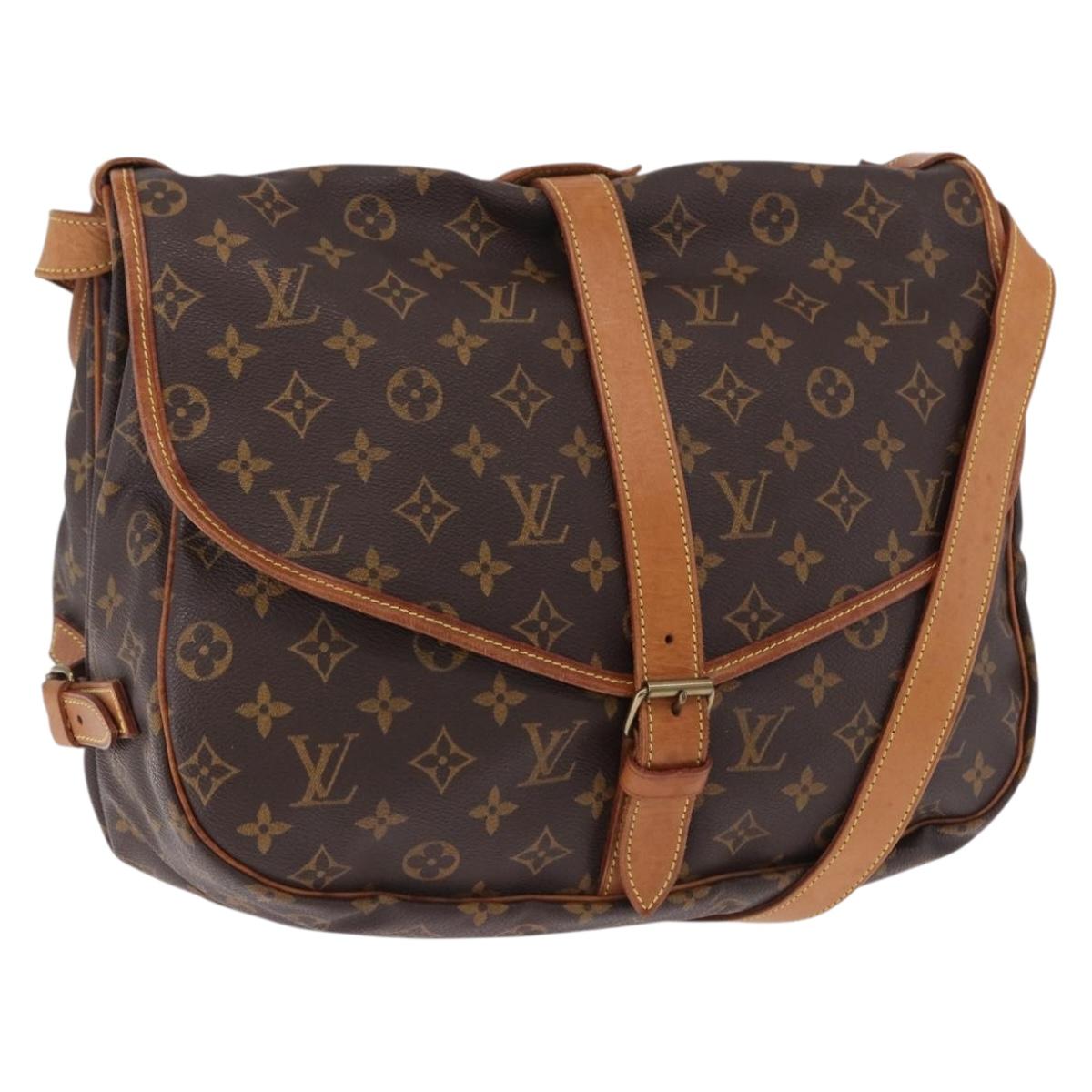 LOUIS VUITTON Monogram Saumur 35 Shoulder Bag M42254 LV Auth ep15455