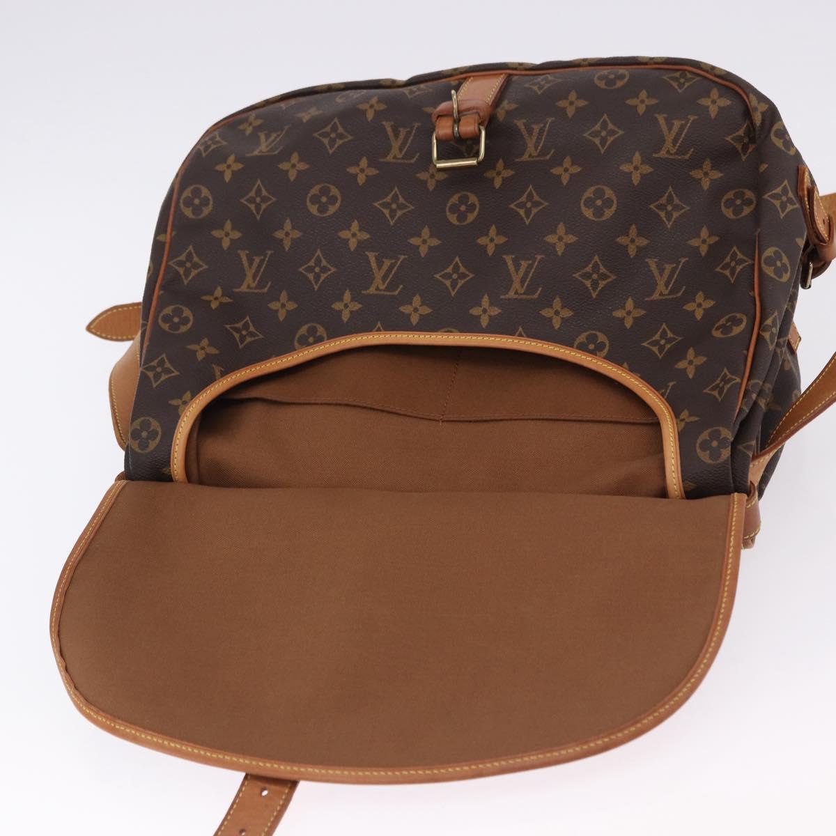 LOUIS VUITTON Monogram Saumur 35 Shoulder Bag M42254 LV Auth ep15455