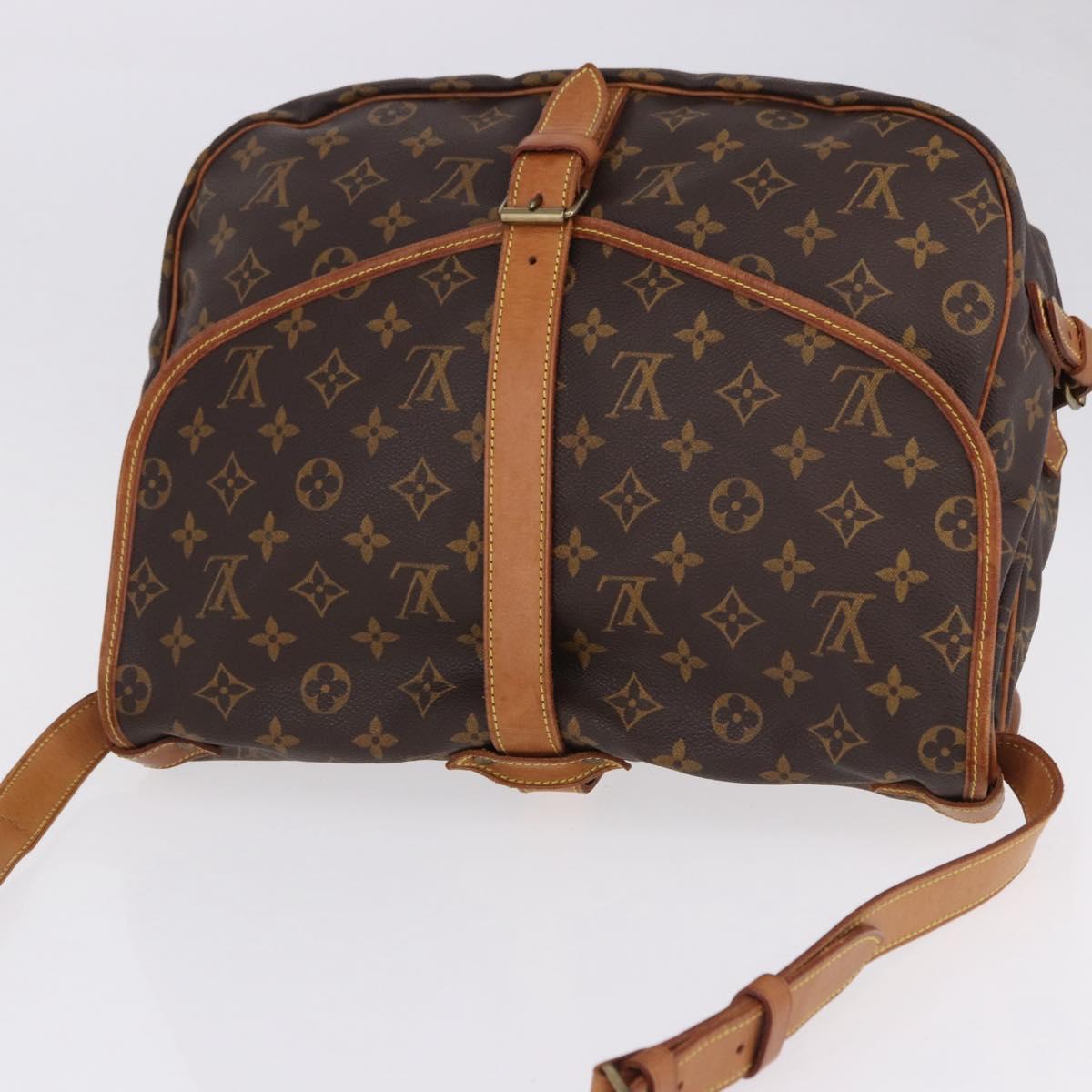 LOUIS VUITTON Monogram Saumur 35 Shoulder Bag M42254 LV Auth ep15455