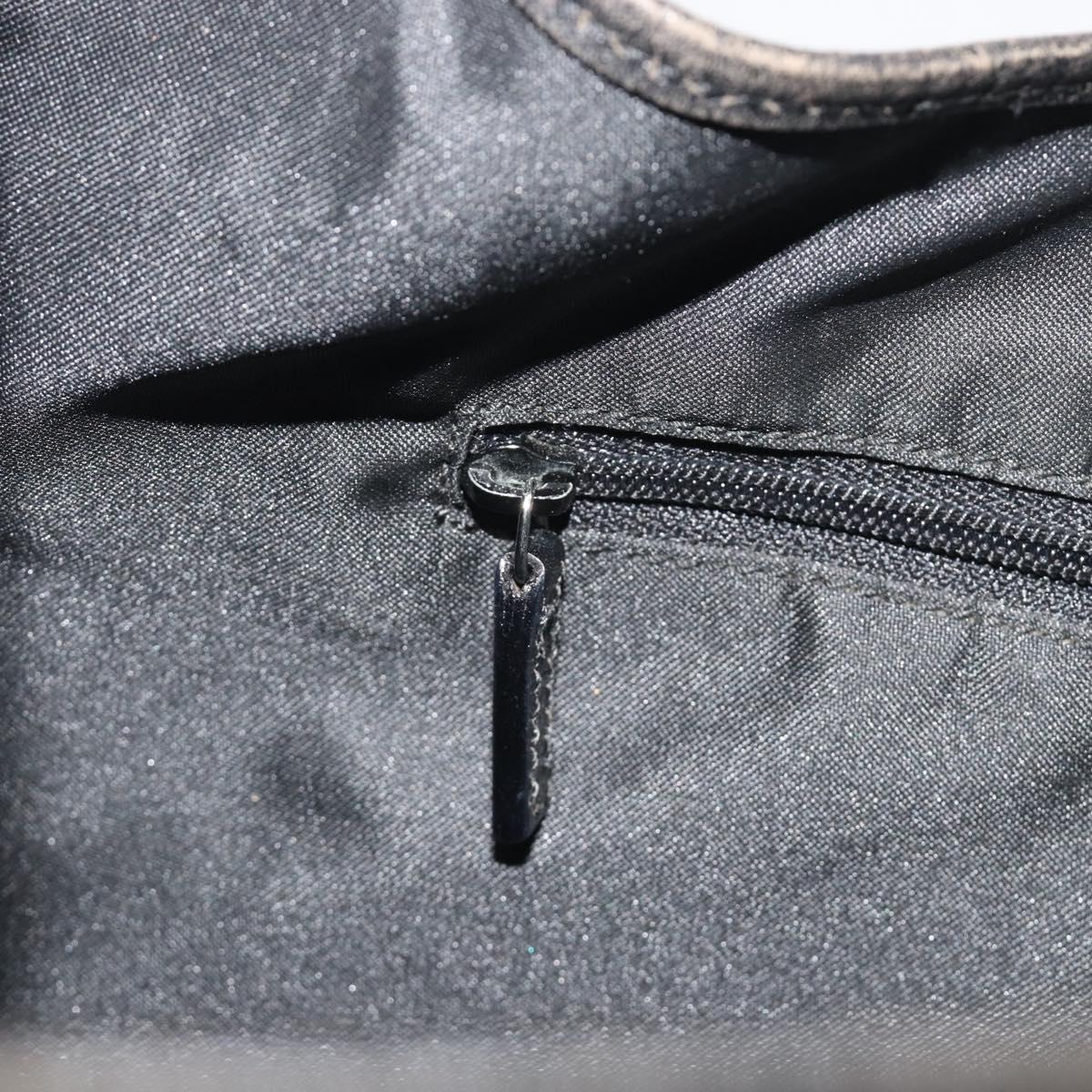 GUCCI GG Canvas Jackie Hand Bag Black Silver 001 3346 Auth ep15456A