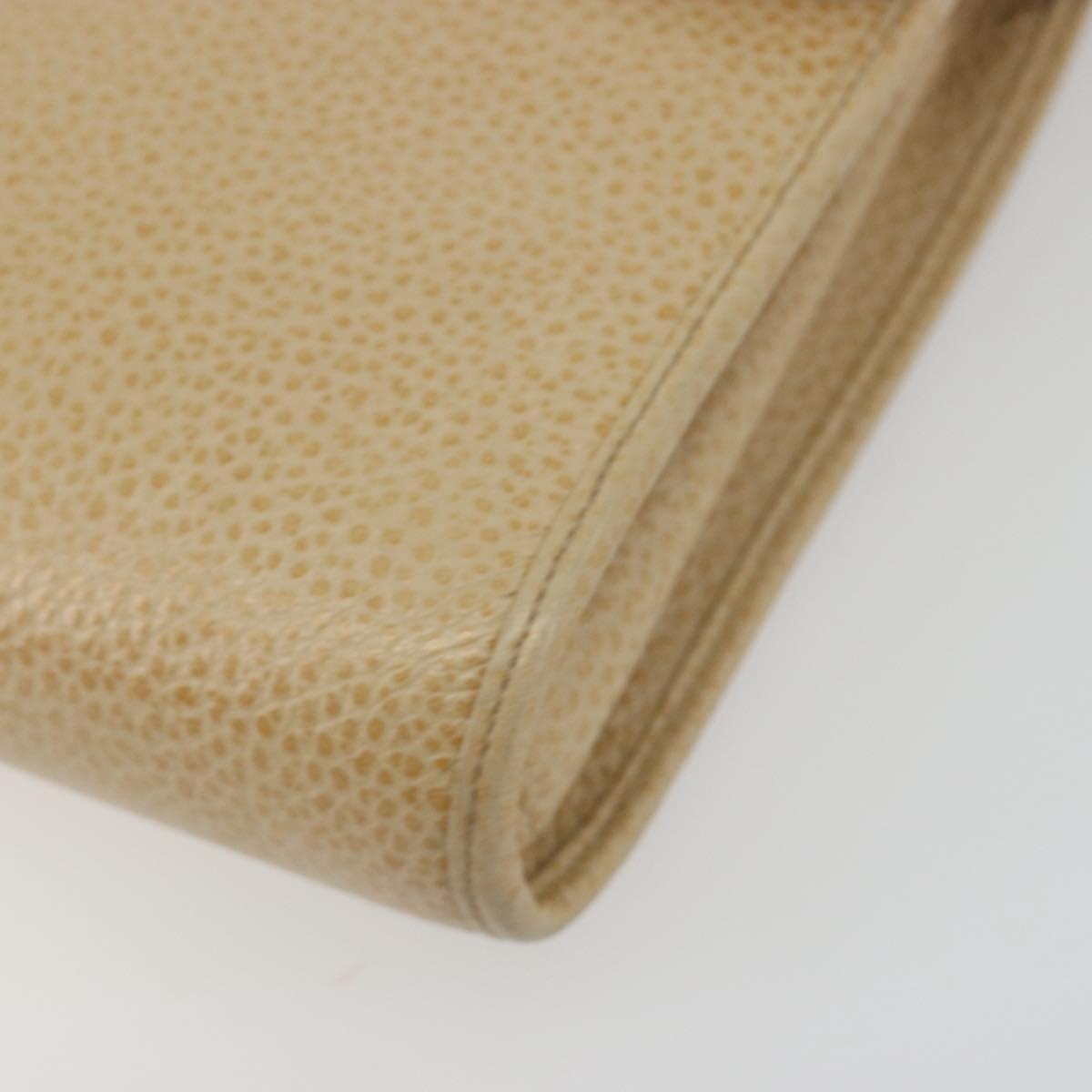 Christian Dior Shoulder Bag Leather Beige Gold Tone Auth ep15464