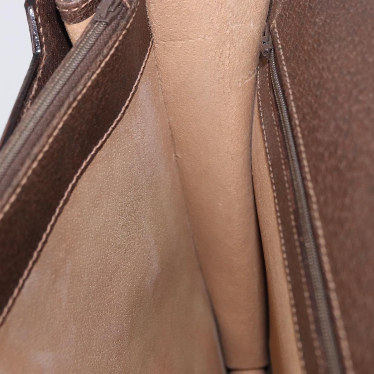 GUCCI GG Supreme Business Bag PVC Leather Beige Gold 904 20 002 Auth ep15466