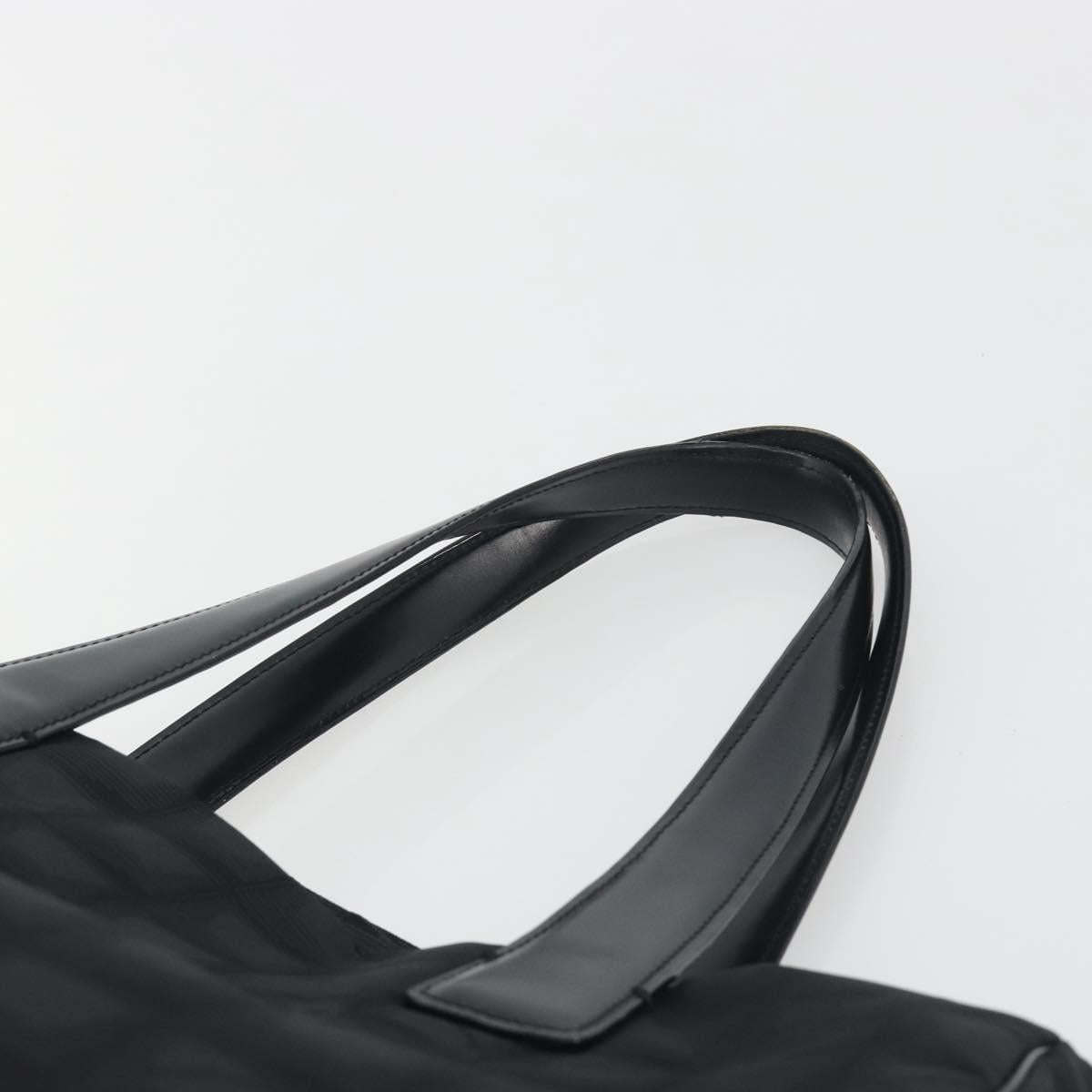 CHANEL New travel line Tote Bag Canvas Black Gold Tone CC Auth ep15472A