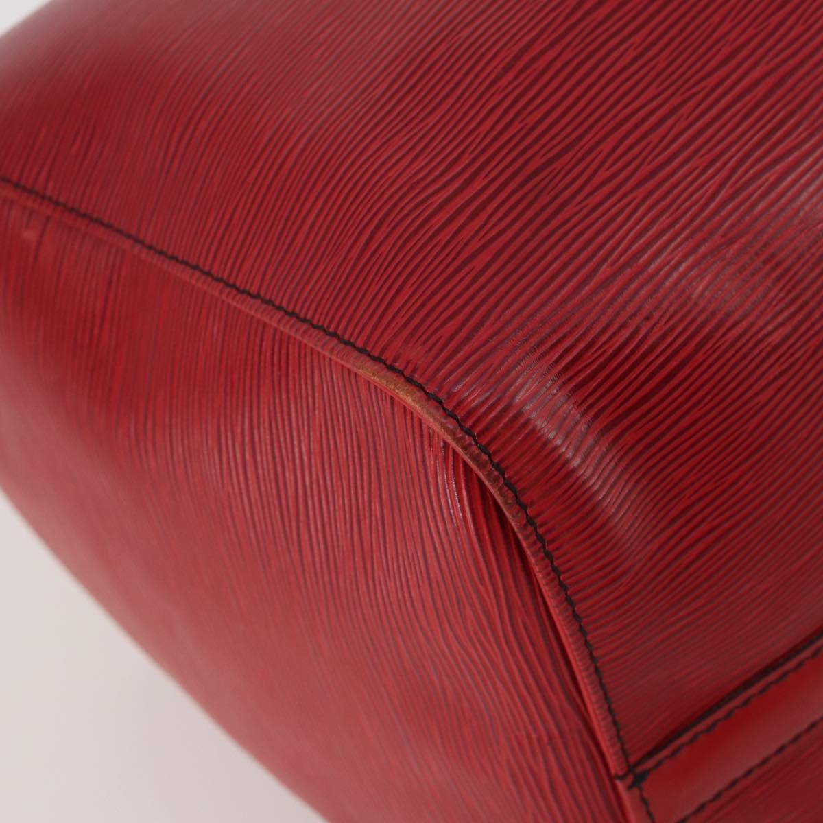 LOUIS VUITTON Epi Keepall 50 Boston Bag Red M42967 LV Auth ep15474