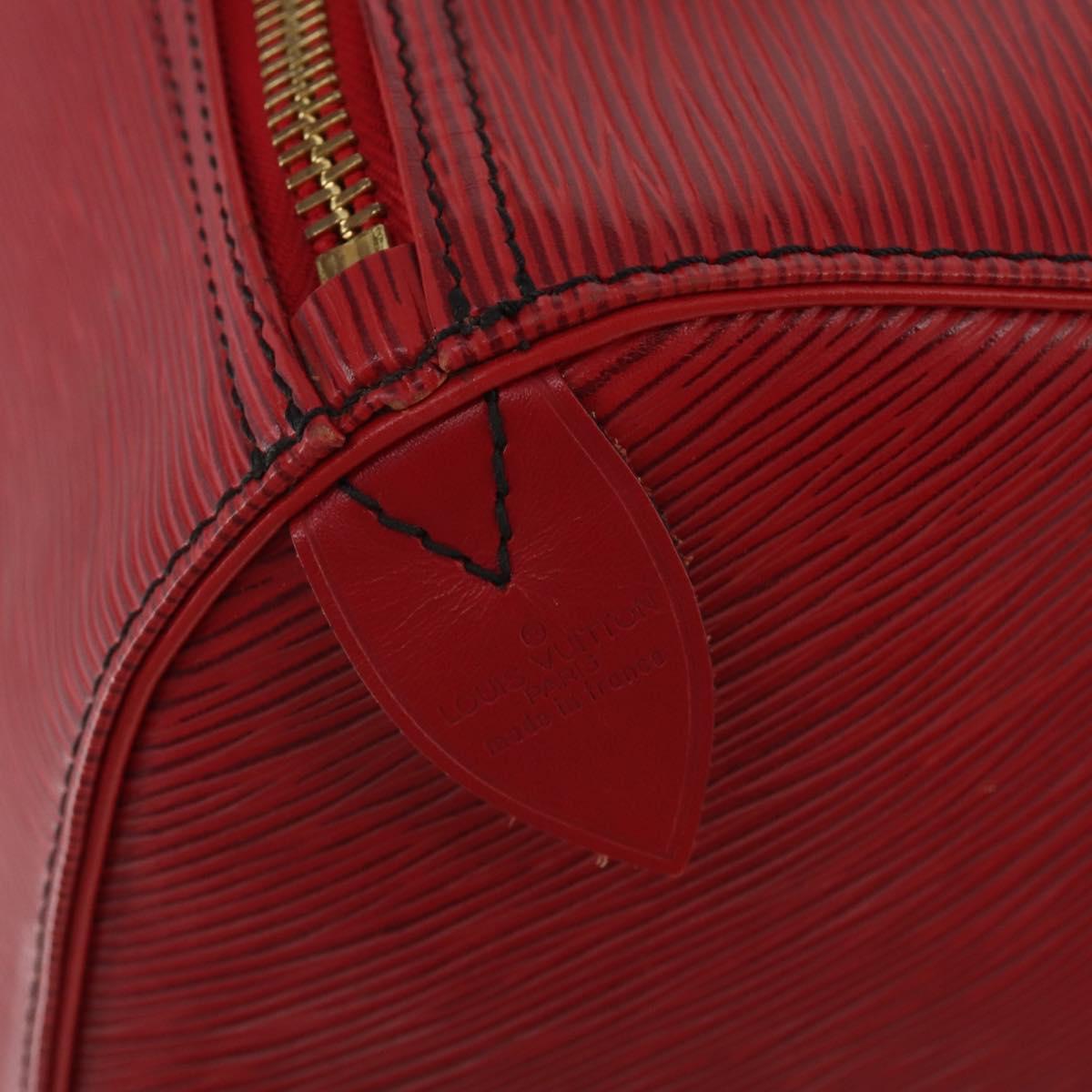 LOUIS VUITTON Epi Keepall 50 Boston Bag Red M42967 LV Auth ep15474