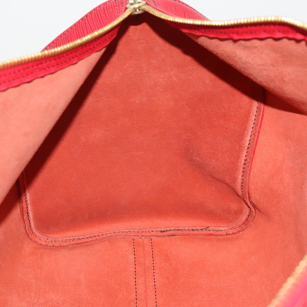 LOUIS VUITTON Epi Keepall 50 Boston Bag Red M42967 LV Auth ep15474